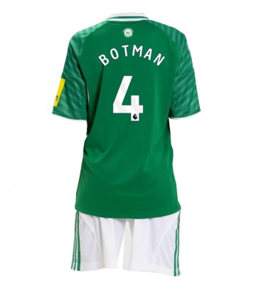 Newcastle United Sven Botman #4 Replik Auswärtstrikot Kinder 2025-26 Kurzarm (+ Kurze Hosen)